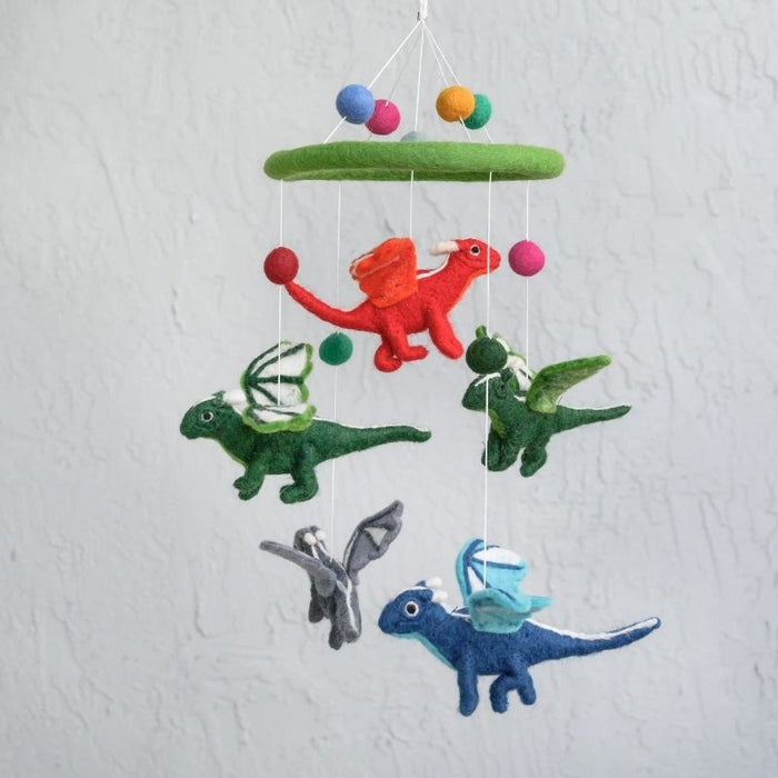 Flying Dragons Cot Mobile Felt Baby Nursery Mobile www.addabow