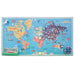 Explore the globe with this giant interactive map of the world with a 3D compass, airplanes, and ships. Learn all about the wonderful world we live in with the fun-packed activity sheets. Use the explorer flags and match landmarks and animals to their correct countries. No glue or scissors needed. Contents: 1 x map, 34 x card pieces & 1 x instruction/activity sheet. Made from FSC certified recycled paper and card. Age 5+. Map size: 115 x 63cm.
