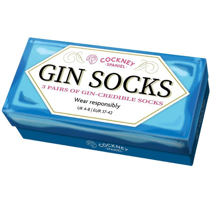 Cockney Spaniel Gin Socks Gift Box