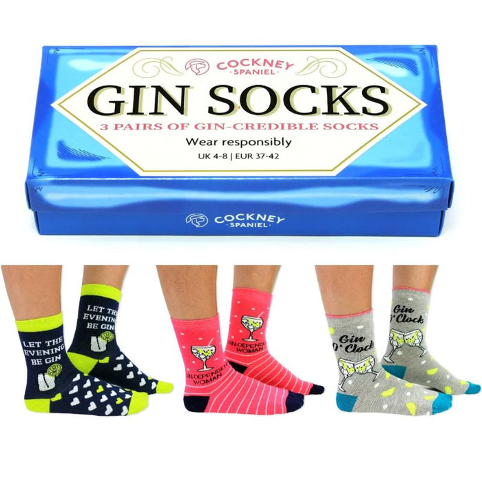 Cockney Spaniel Gin Socks Gift Box