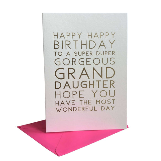  a Gorgeous Granddaughter Birthday Card