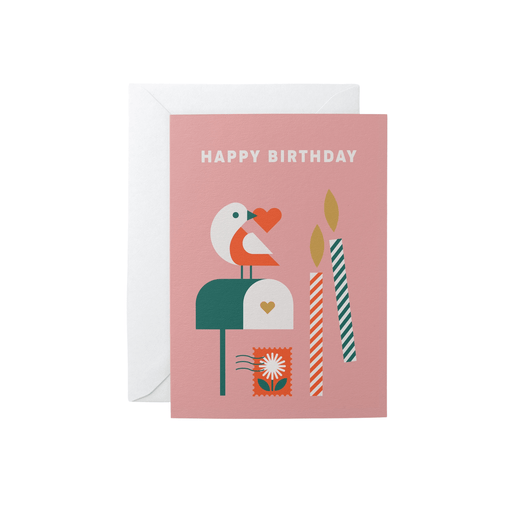  a Happy Birthday Card, Bird Mail
