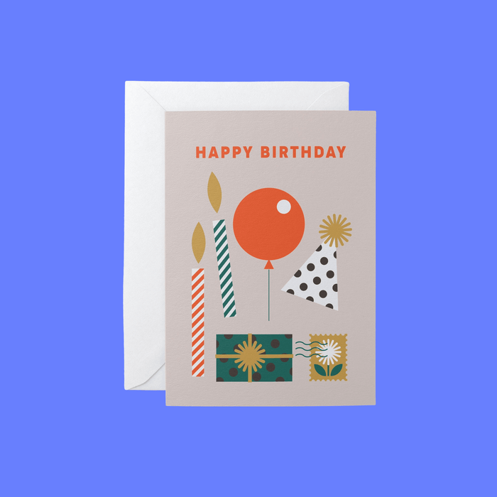 Happy Birthday Card, Balloon