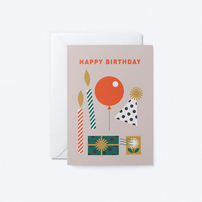Happy Birthday Card, Balloon