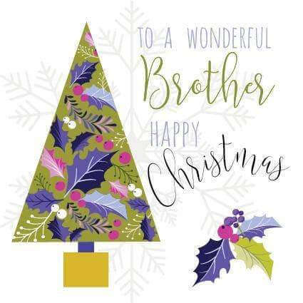  a Happy Christmas to a Wonderful Brother Card