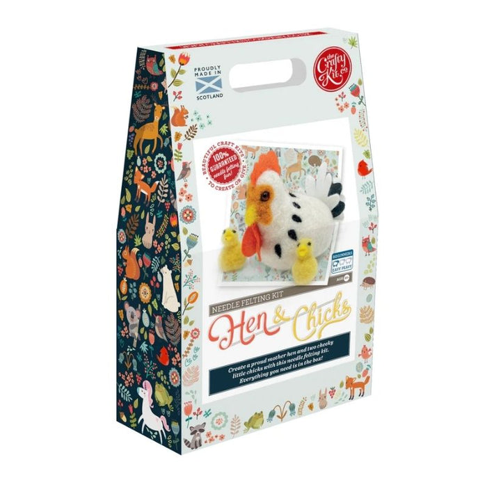 The Crafty Kit Co Hen & Chicks Needle Felting Kit