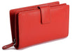 Saddler "Holly" Women's Luxurious Leather Bifold Rfid Wallet Clutch Zipper Purse in Red. Functional, handy mid-size Purse with capacity for 8 credit cards, notes and 2 windows for ID or Pass cards and large zip purse to the rear, with Rfid protection built in and presented in its own gift box. Approximate Size: 15.0 x 9.0 x 4.0cm when closed. 12 month warranty for normal use.