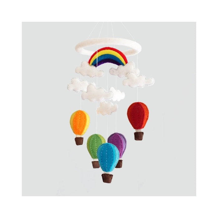 Hot Air Balloon Cot Mobile Felt Baby Nursery Mobile