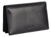 Saddler "Jessica" Women's Luxurious Leather Slim Rfid Credit Card Holder in Black. A modern, designer slim minimalist credit wallet with Rfid protection built in and presented in its own gift box. Practical for Business and credit cards held in 2 main sections and with an additional ID window section and outer back pocket making this a very popular style. Approximate Size: 10.5 x 7.0 x 2.0cm. 12 month warranty for normal use. 