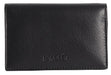 Image of a saddler jesscia leather slim rfid credit card holder in Black. It is made from leather