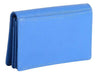 Image of a saddler jesscia leather slim rfid credit card holder in Blue. It is made from leather