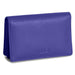 Saddler "Jessica" Women's Luxurious Leather Slim Rfid Credit Card Holder in Purple. A modern, designer slim minimalist credit wallet with Rfid protection built in and presented in its own gift box. Practical for Business and credit cards held in 2 main sections and with an additional ID window section and outer back pocket making this a very popular style. Approximate Size: 10.5 x 7.0 x 2.0cm. 12 month warranty for normal use. 