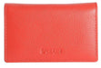 Image of a saddler jesscia leather slim rfid credit card holder in red. It is made from leather