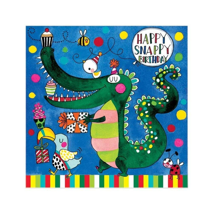  a Happy Snappy Jigsaw Birthday Card with Crocodile Design