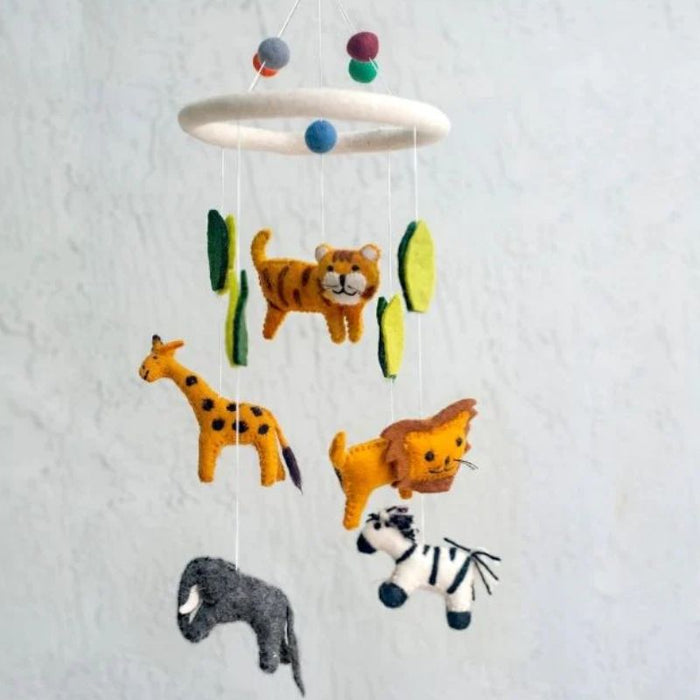 Jungle Animals Cot Mobile Felt Baby Nursery Mobile