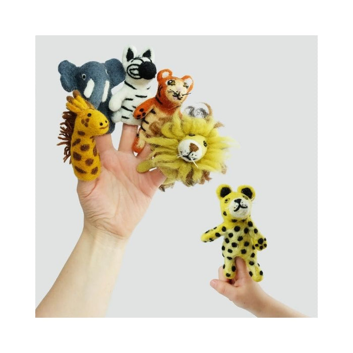 Jungle Jamboree Felt Finger Puppets (Set of 6)