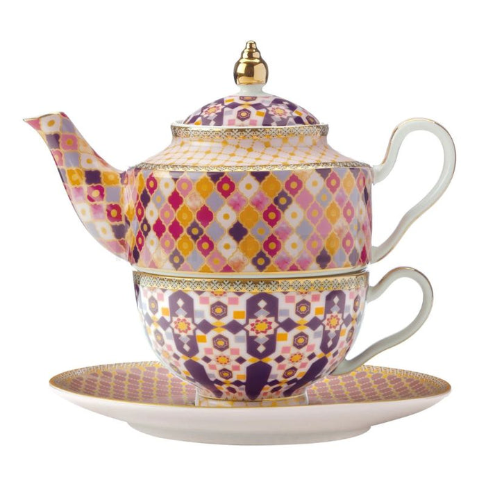 Maxwell & Williams Kasbah Rose 380ml Tea For One Set with Infuser