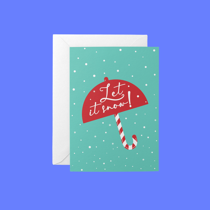 Let It Snow Christmas Greeting Card