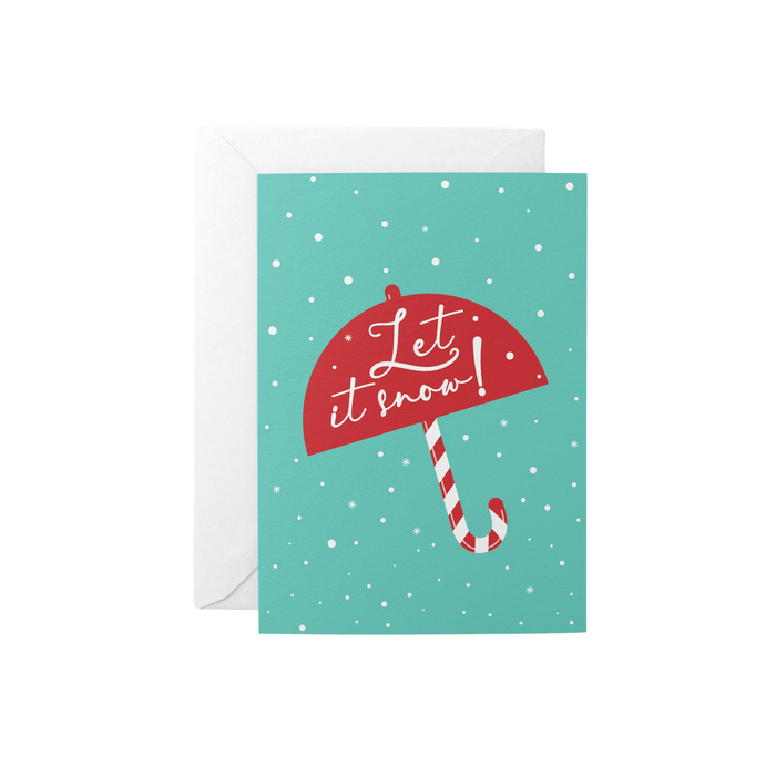  a Let It Snow Christmas Greeting Card