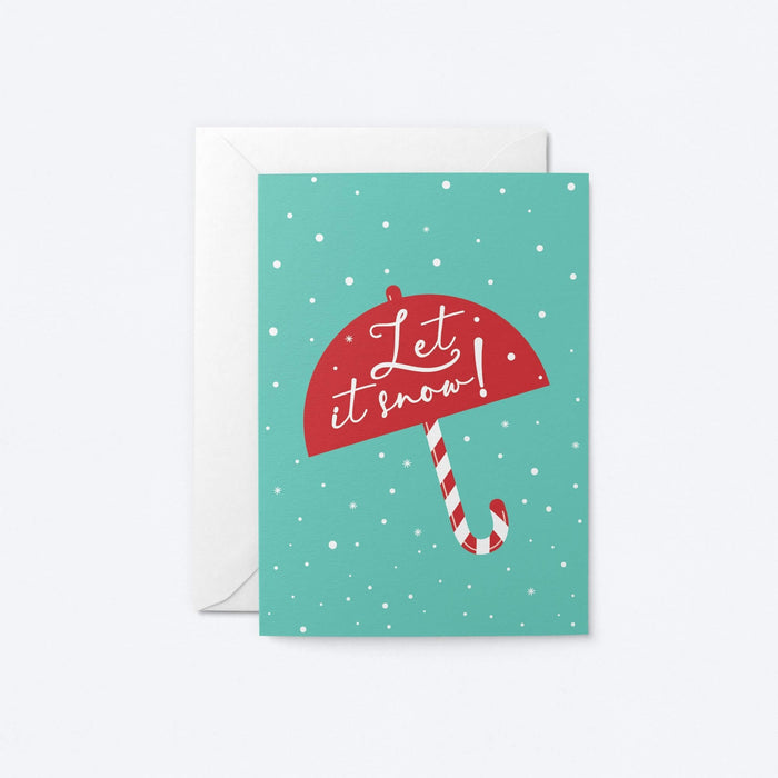 Let It Snow Christmas Greeting Card