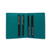 Image of a saddler lexi leather bifold rfid credit card holder in teal. It is made from leather