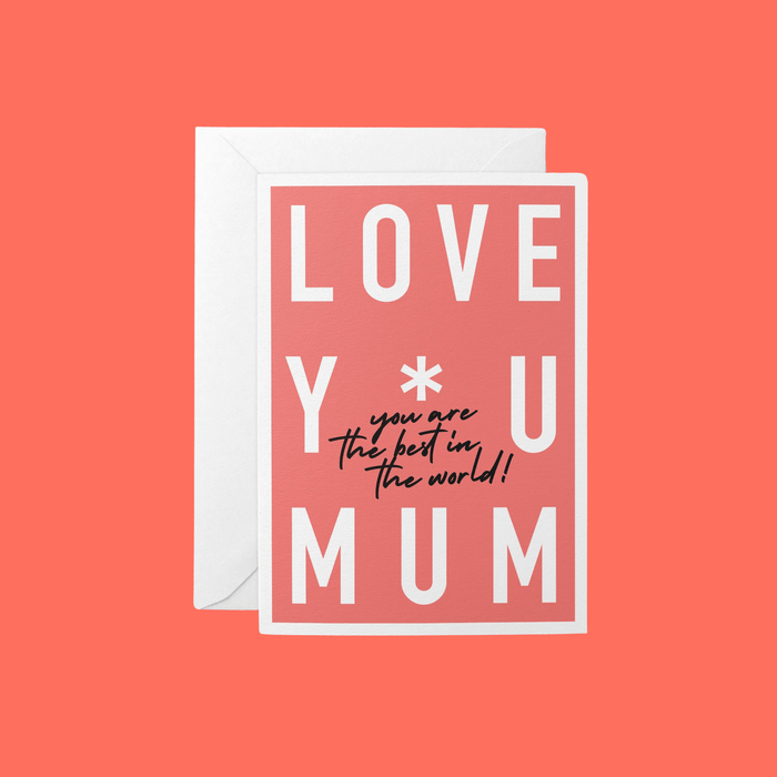 Love You Mum Greeting Card