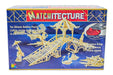 image of a fully constructed matchstick model of a classic Japanese bridge