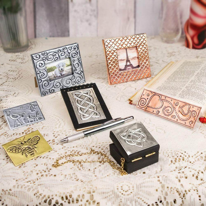 Metal Embossing Kit for Beginners with 7 Projects