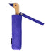 image of an umbreall whose handle is shaped like a friendly duck head, the umbrella is blue