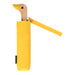 image of an umbreall whose handle is shaped like a friendly duck head, the umbrella is yellow