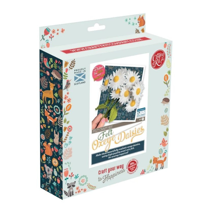 The Crafty Kit Co Oxeye Daisies Needle Felting Kit