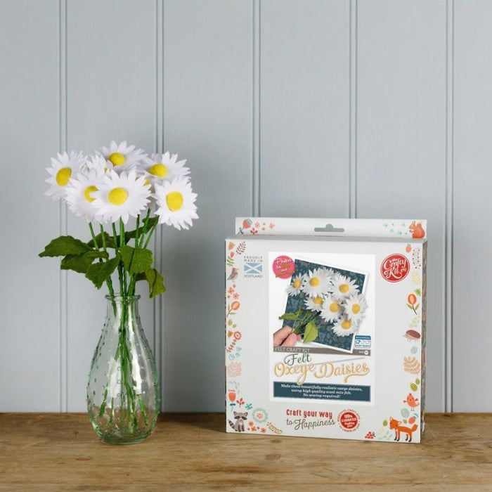 The Crafty Kit Co Oxeye Daisies Needle Felting Kit