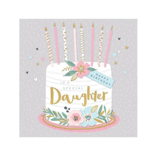  a Happy Birthday Daughter Card with Birthday Cake Design