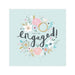  a Engaged Greeting Card with Floral Pattern Design