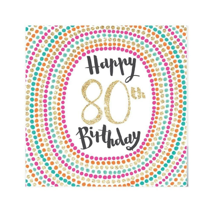  a Happy Birthday Card with 80th Birthday Design