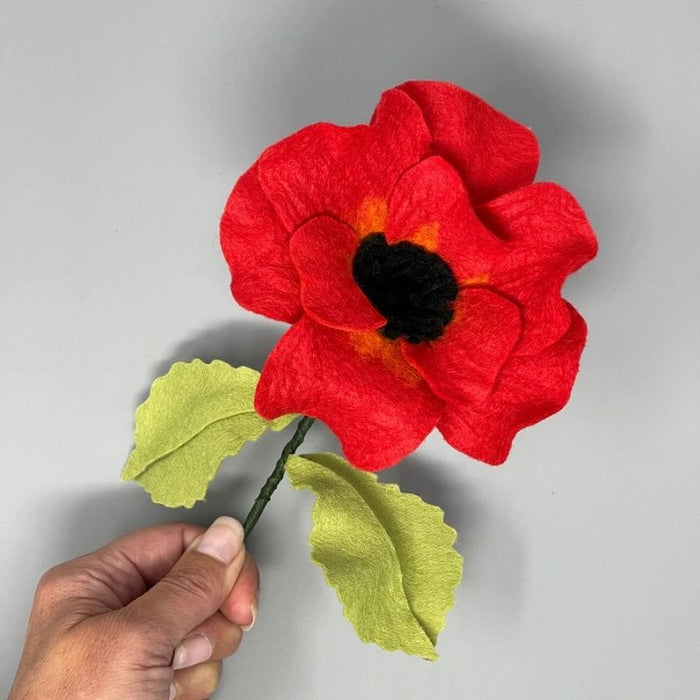 The Crafty Kit Co Poppy Needle Felting Kit