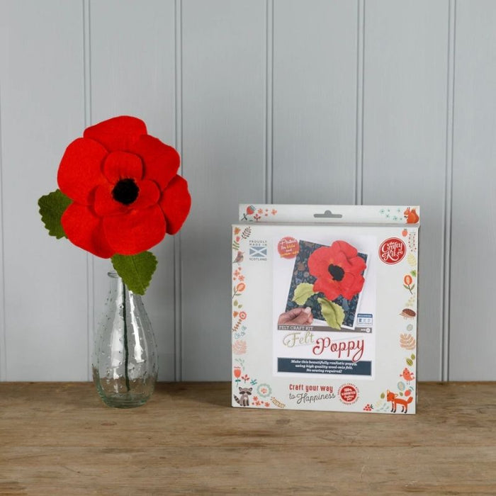 The Crafty Kit Co Poppy Needle Felting Kit