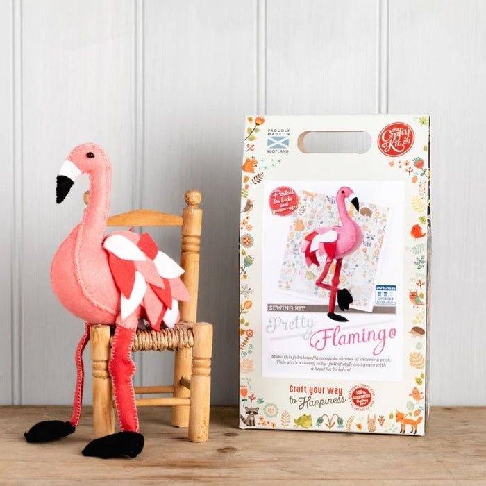 The Crafty Kit Co Pretty Flamingo Needle Felting Kit