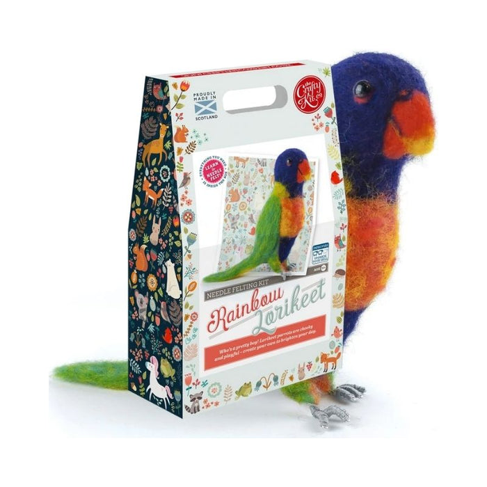 The Crafty Kit Co Rainbow Lorikeet Needle Felting Kit