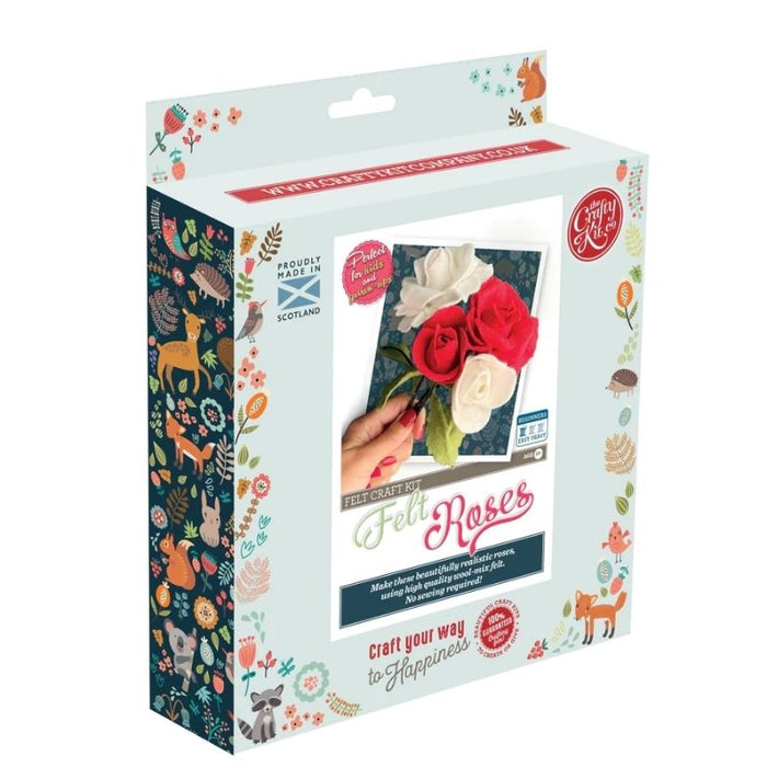 The Crafty Kit Co Roses Needle Felting Kit