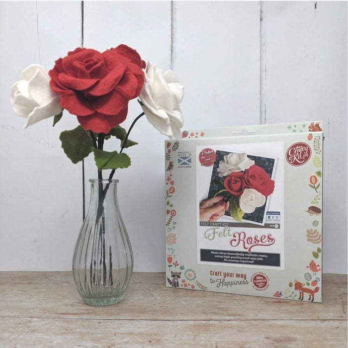 The Crafty Kit Co Roses Needle Felting Kit