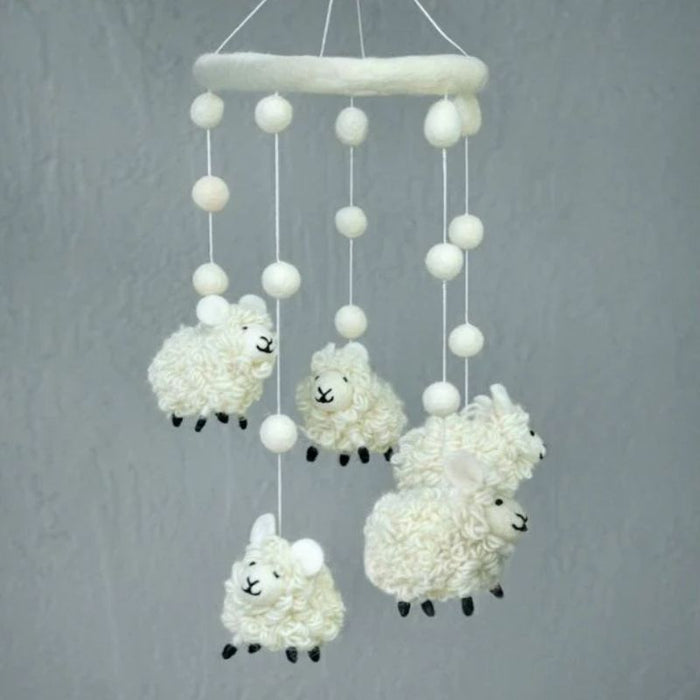 Sheep Cot Mobile Felt Baby Nursery Mobile