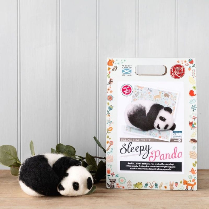 The Crafty Kit Co Sleepy Panda Needle Felting Kit