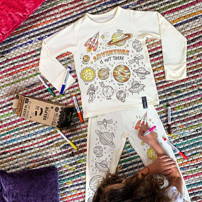 Selfie Craft Co Space Adventure Colour In Pyjamas