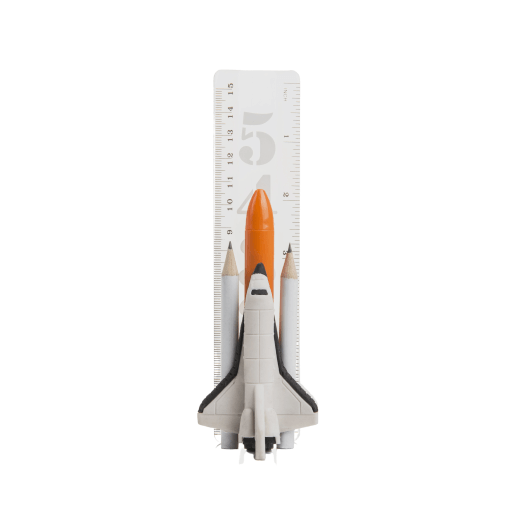 Rocket Moon Clock & Space Shuttle Stationery Set Gift Bundle