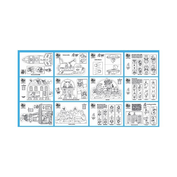 My Little World Space Station Foxtrot Portable Cut Out, Colour and Play Set