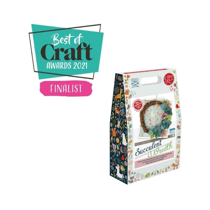 The Crafty Kit Co Succulent Felt Wreath Craft Kit