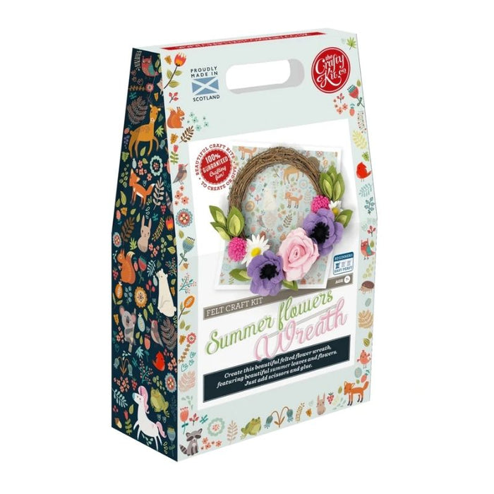 The Crafty Kit Co Summer Flowers Wreath Needle Felting Kit