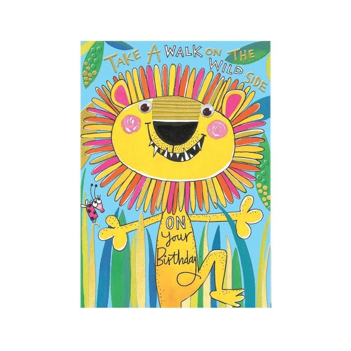  a Happy Birthday Card with Lion Design