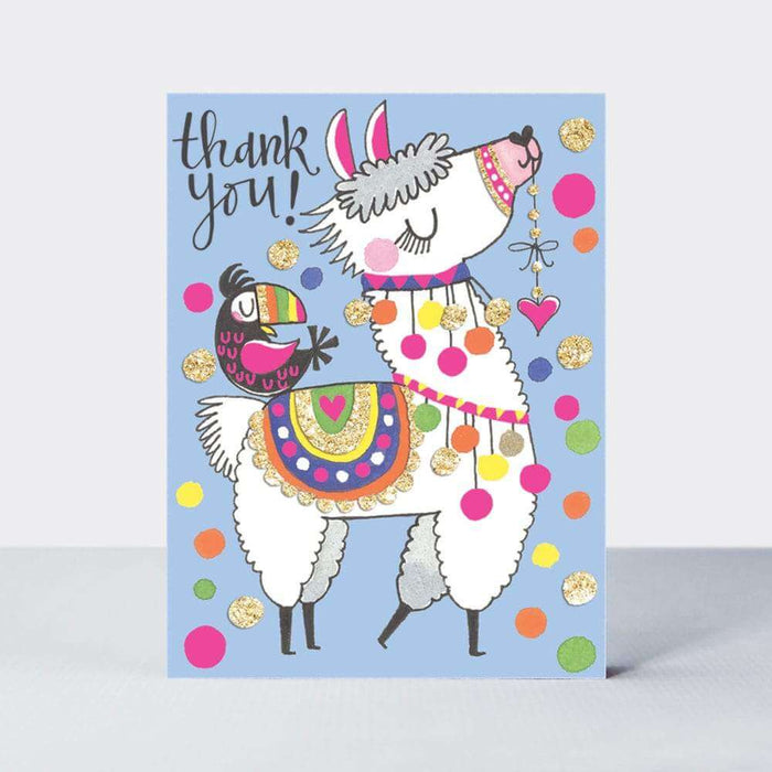 Thank you Card with Llama Pack of 5